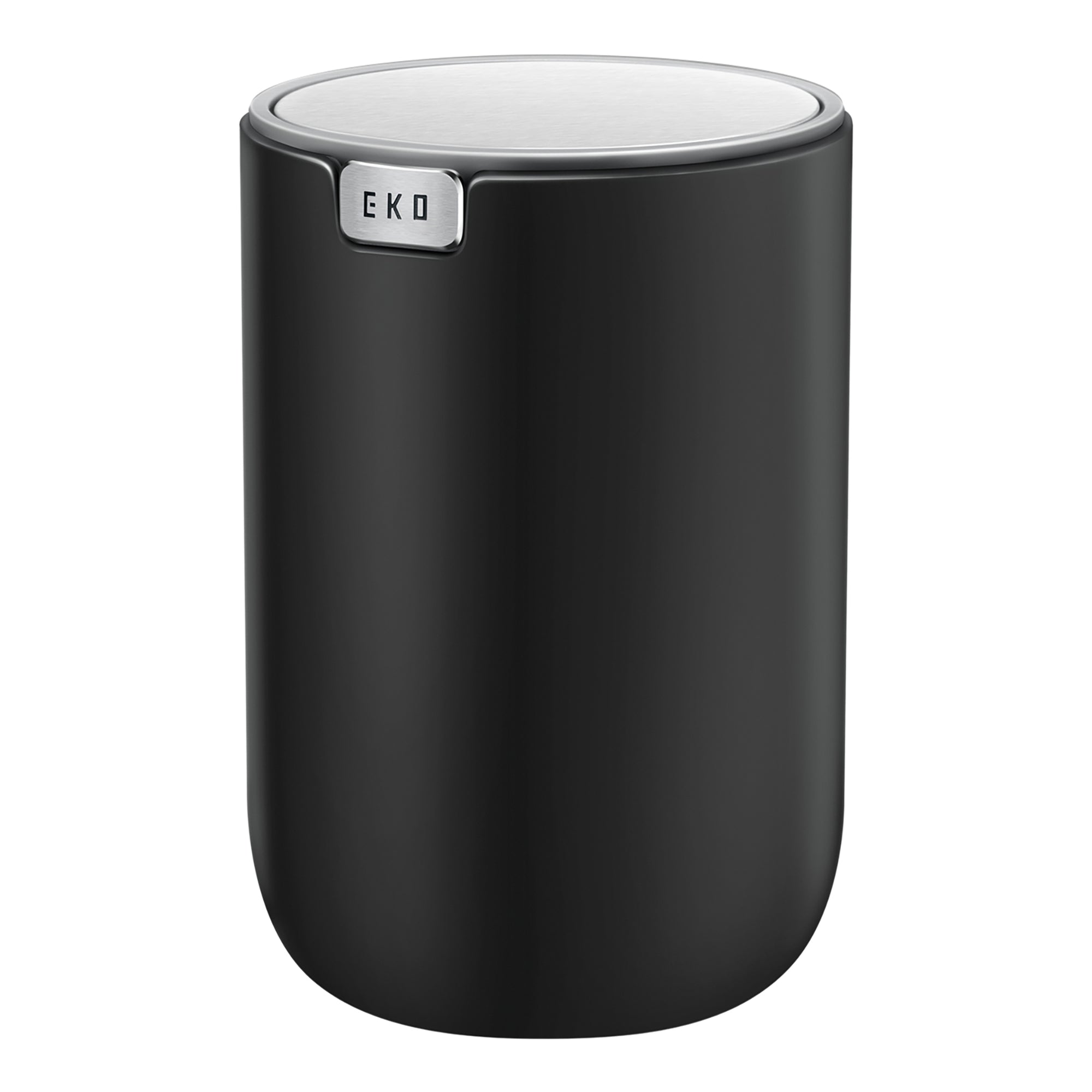 EKO Fandy Table Bin with Swing-Top Lid - Black 1.5L / 0.4 Gal