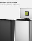 Neo-Cube 50 Liter / 13 Gallon Stainless Steel Step Trash Can