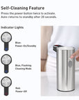 EKO Aroma Smart Foaming Soap Dispenser - Stainless Steel – Self-Cleaning Feature