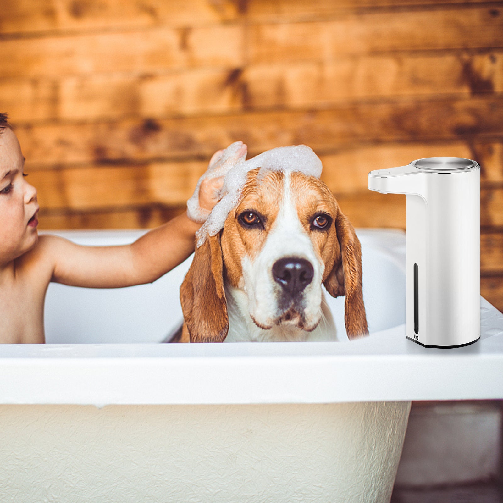 EKO Aroma Smart Liquid Soap Dispenser - White – Safe for Kids and Pets