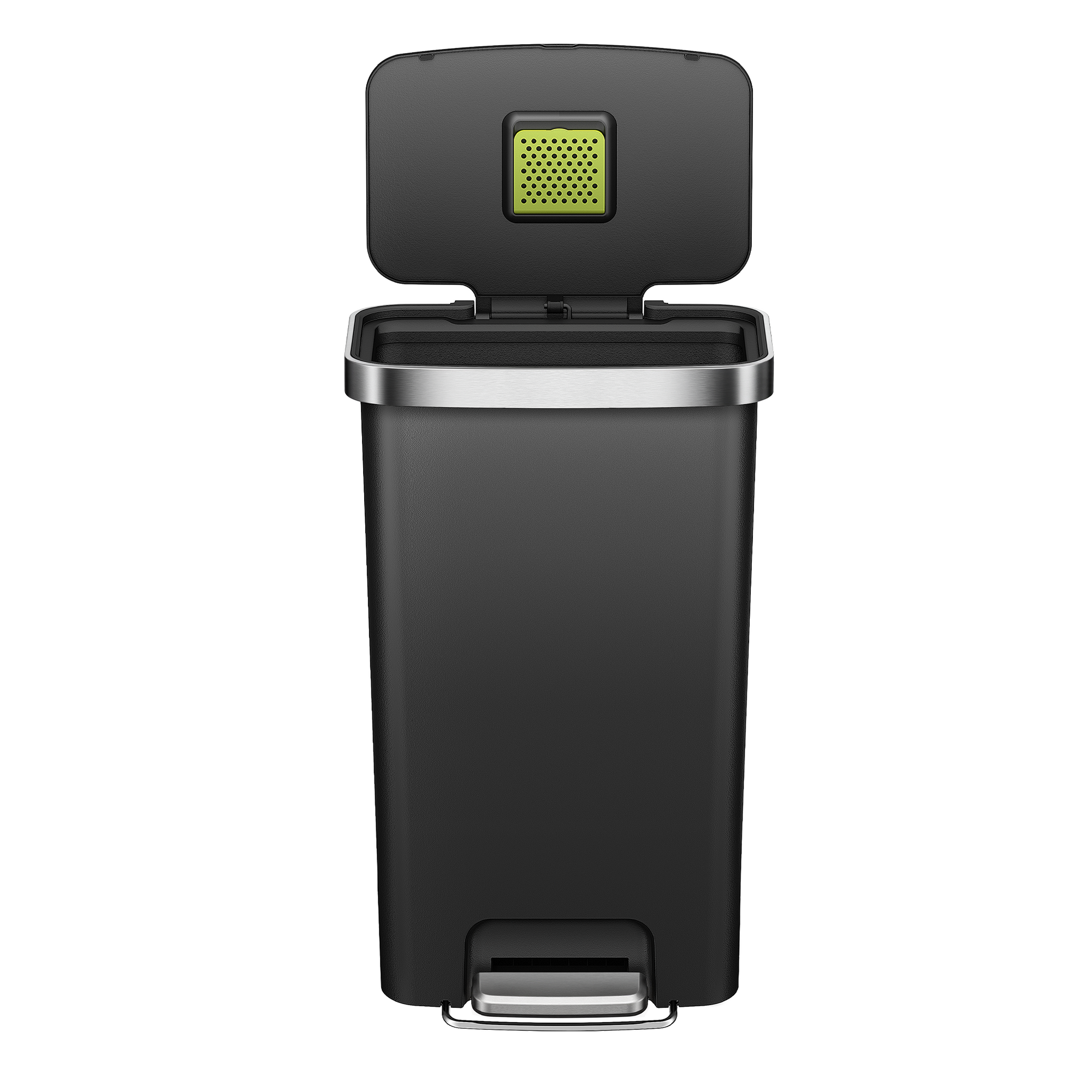 EKO HANA 45L/ 11.9 Gallon Plastic Resin Step Kitchen Trash Can-Black