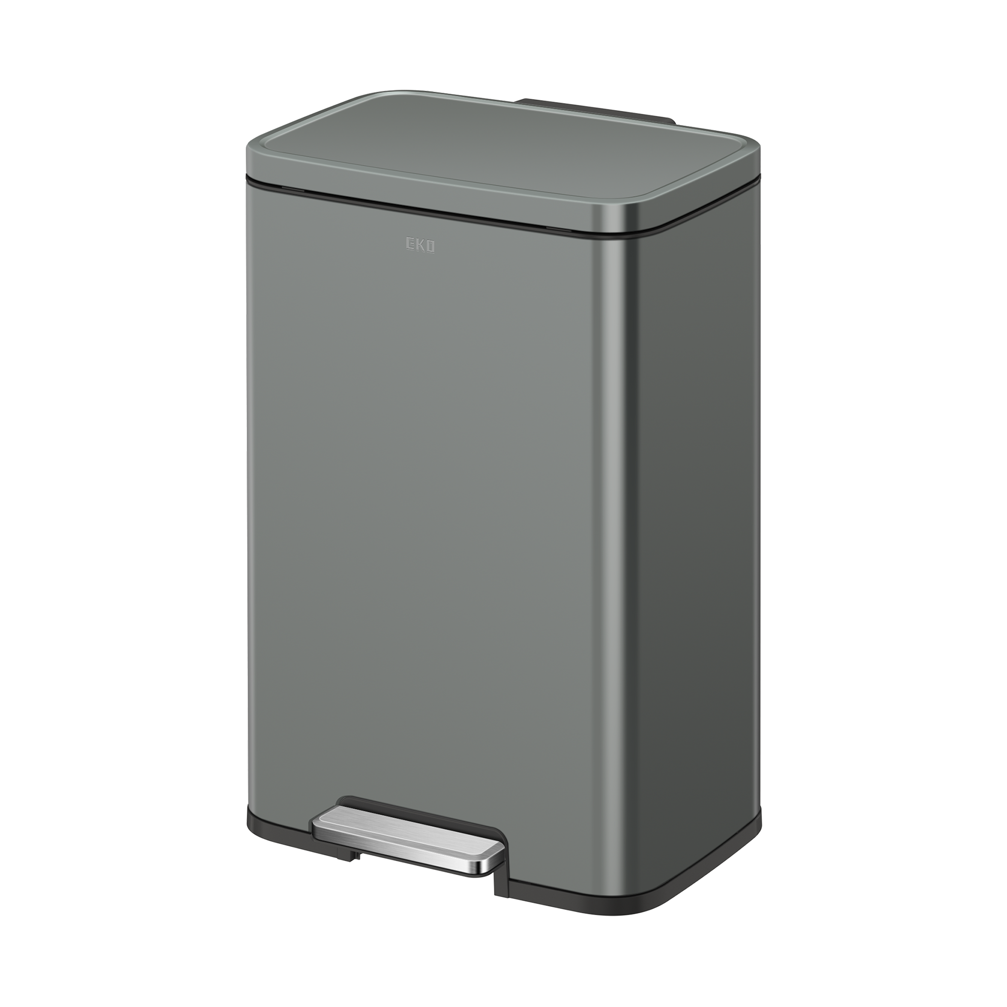 Madison Nardo Grey Stainless Steel 50 Liter/13.2 Gallon Step Trash