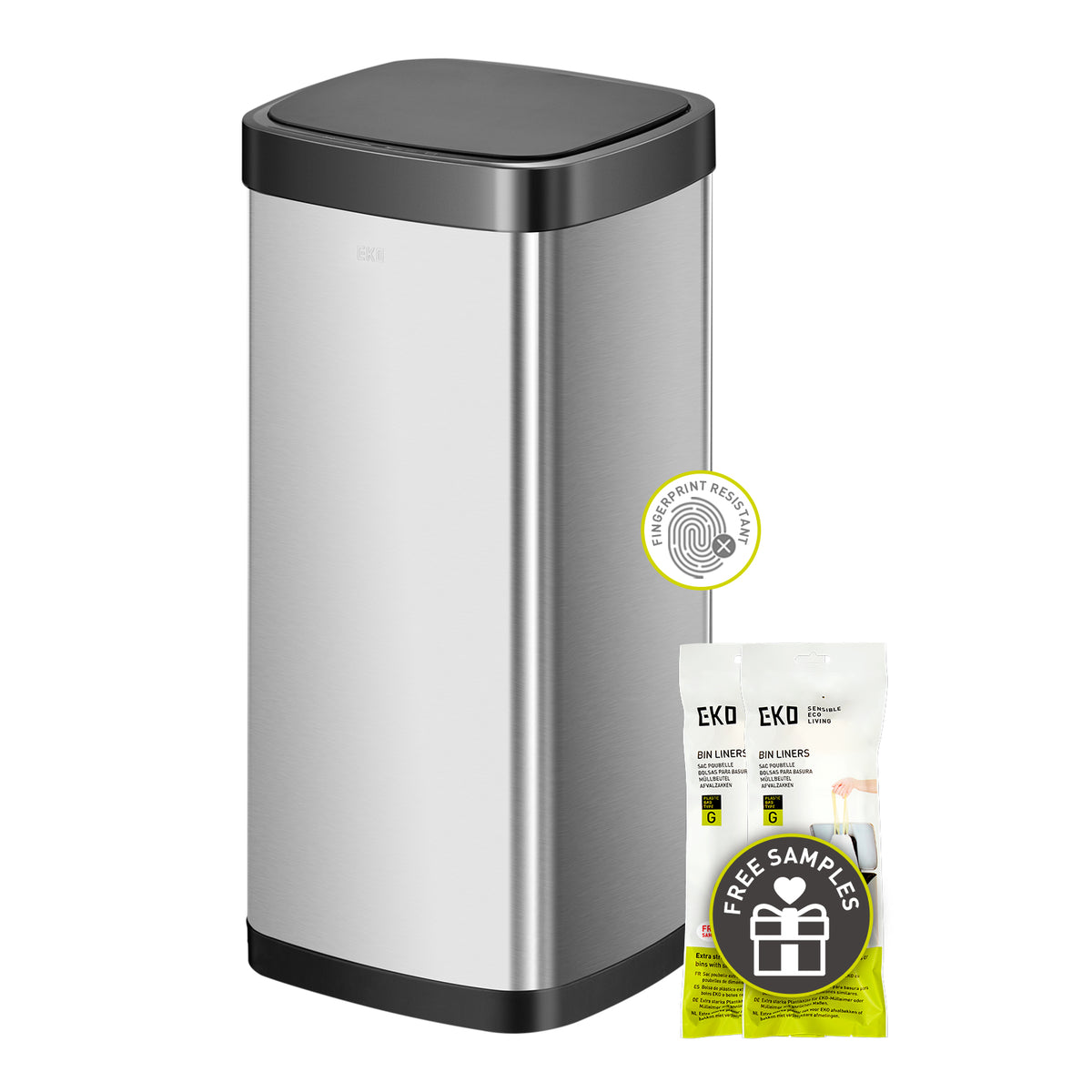 Sensor Trash Can (13 Gallon)- Square - The Clean Store