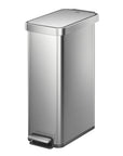 Hudson Slim 50L / 13.2 Gallon Matte Stainless Steel Kitchen Step Trash Can with Lid