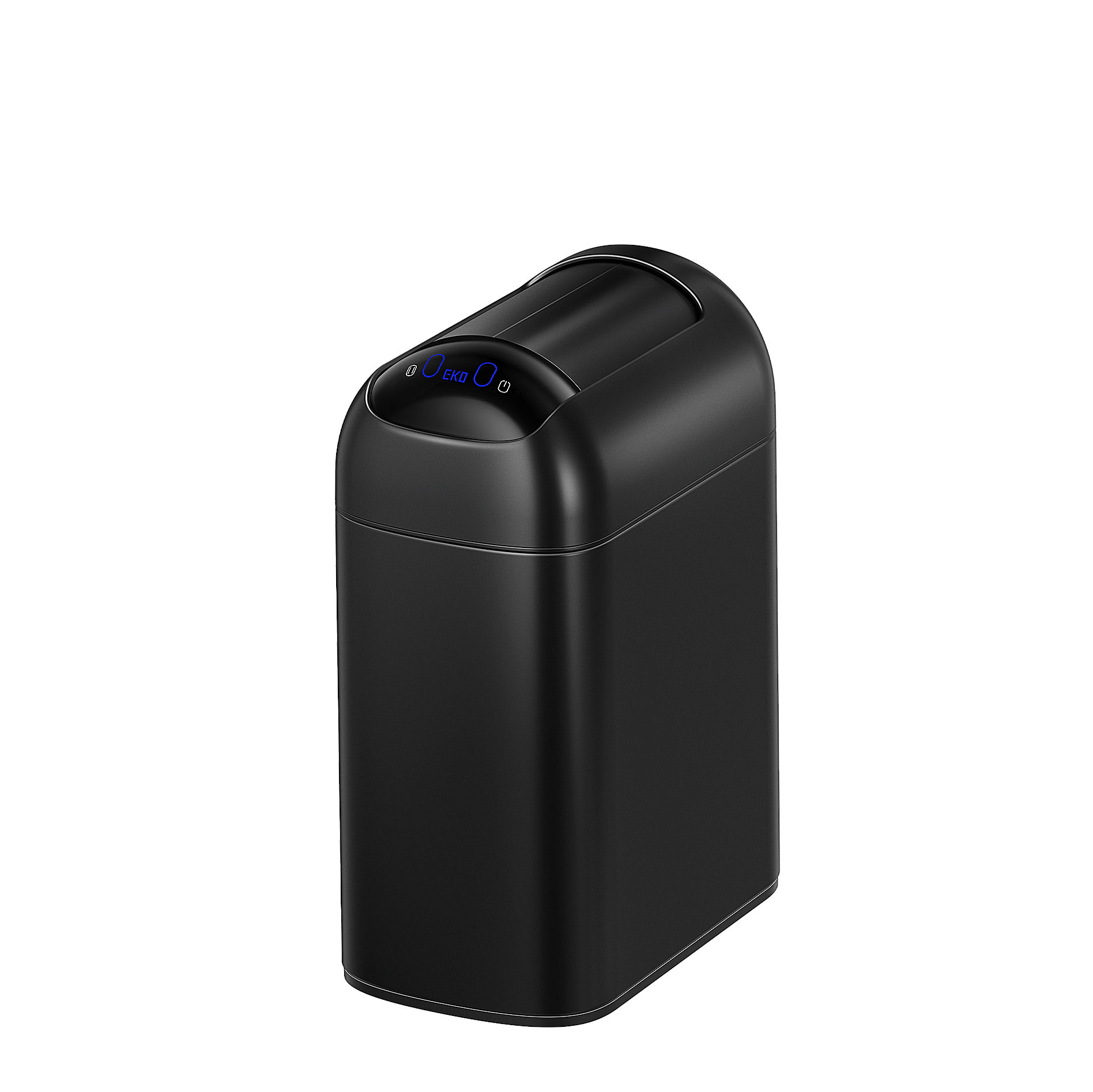 EKO Astro  10L / 2.6 Gallon Slim Sensor Trash Can with Soft-Close Butterfly Lid-Matte Black