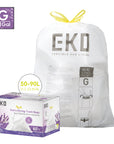 Code G -21 Gallon Easy-Dispense Roll Trash Bag - 60 Count-Lavender Scent