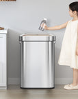 EKO Urban Slim Open Top Trash Can Commercial Grade - 90L / 23.7 Gal – Easy to Use