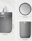 Fandy Table Bin with Swing-Top Lid - Grey 2.2L / 0.58 Gal