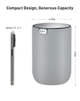 EKO Fandy Table Bin with Swing-Top Lid - Gray 1.5L / 0.4 Gal – Dimensions