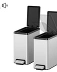 EcoCasa II Slim Step Can with Liner 2 Pack Combo Set – 6L / 1.6 Gal