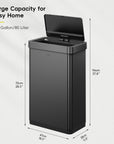 Mirage-X 80Liter / 21.1 Gallon Motion Sensor Can - Matte Black