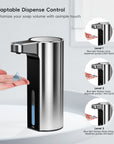 EKO Aroma Smart Liquid Soap Dispenser - Chrome Metallic – Adaptable Dispense Control - Customize your soap volume with a simple touch