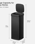 EcoSmart 80L / 21 Gallon Motion Sensor Trash Can - Matte Black