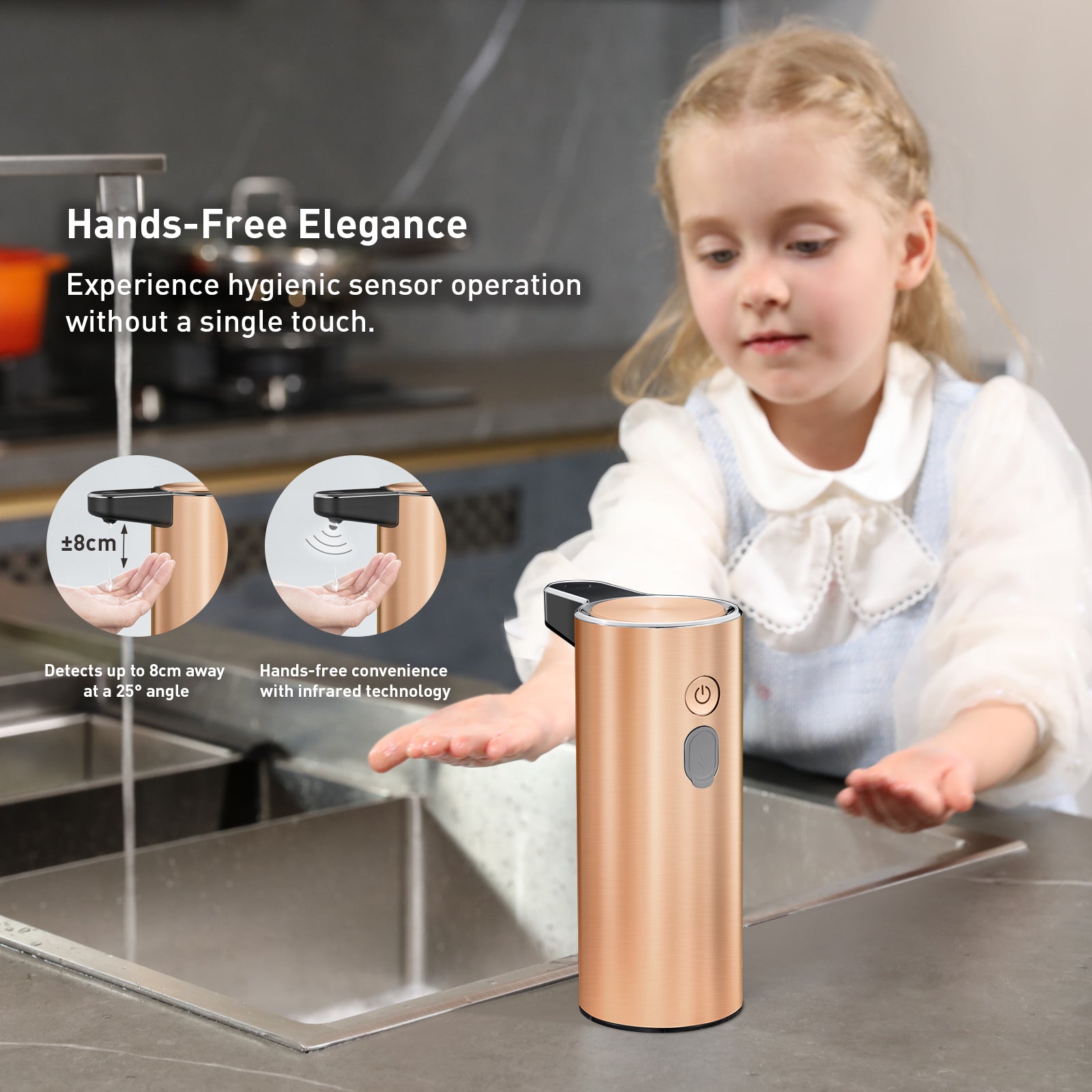 Deluxe Aroma Smart Liquid Soap Dispenser - Rose Gold – Home by EKO