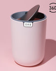 Fandy Table Bin with Swing-Top Lid - Pink 1.5L / 0.4 Gal