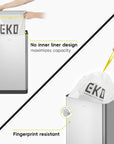 EKO Mirage-T 50 Liter / 13.2 Gallon Stainless Steel Motion Sensor Can – No inner liner design - Fingerprint resistant
