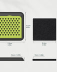 EKO Odor Filter Kit – 2 Pack Strong Odor Absorber and Deodorizer with Filter Case for Trash Cans – Dimensions