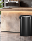 Urban Semi-Round Open Top Can Commercial Grade – 80L / 21 Gal-Matte Black