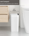 Brio 10L / 2.6 Gallon in White Compact Design Motion Sensor Trash Can