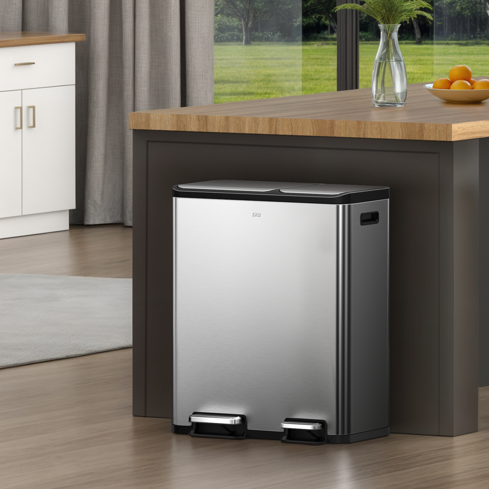 EcoCasa Step Recycling Can - Dual Compartment 30L+20L – Home by EKO