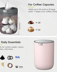 Fandy Table Bin with Swing-Top Lid - Pink 2.2L / 0.58 Gal