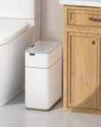 Bono Sensor Bathroom Trash Can with Lid - 8L/2.1 Gallon-White