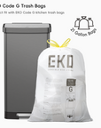 Hudson 75 Liter / 20 Gallon Step Can with Bag Compartment - Gunmetal