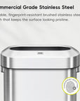 EKO Urban Slim Open Top Trash Can Commercial Grade - 90L / 23.7 Gal – Commercial Grade Stainless Steel