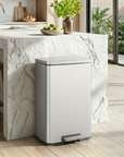 Madison Matte Grey Stainless Steel 50 Liter/13.2 Gallon Step Trash Can