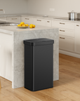EKO Nova 21 Gallon/80 Liter Black Stainless Steel Rectangular Touchless Motion Sensor Trash Can – Kitchen