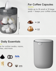 Fandy Table Bin with Swing-Top Lid - Grey 2.2L / 0.58 Gal