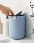 EKO Fandy Table Bin with Swing-Top Lid - Blue 1.5L / 0.4 Gal – 360 Degree Swing-Top Lid