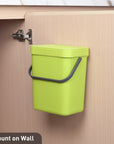 EKO Puro Compost Bin with Lid - Lime 5L / 1.32 Gal – Mount on Wall