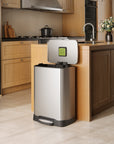 Neo-Cube 50 Liter / 13 Gallon Stainless Steel Step Trash Can