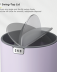 Fandy Table Bin with Swing-Top Lid - Lavender 1.5L / 0.4 Gal