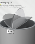 Fandy Table Bin with Swing-Top Lid - Grey 2.2L / 0.58 Gal