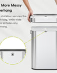 EKO Urban Slim Open Top Can Commercial Grade - 60L / 16 Gal – No More Messy Overhang