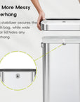 EKO Urban Slim Open Top Trash Can Commercial Grade - 90L / 23.7 Gal – No More Messy Overhang