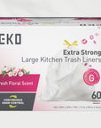 Code G - 21 Gallon Easy-Dispense Roll Trash Bag - 60 Count (80L) -Fresh Floral Scent