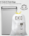 EKO Nova 21 Gallon/80 Liter Stainless Steel Motion Sensor Trash Can – Perfect fit with EKO Code G kitchen trash bags