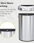 Urban 21 Gallon Semi-Round Open Top Waste Bin, 80L – No More Messy
Overhang