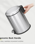 Essentials Serene Step Can - 5L/1.3Gal Stainless Steel