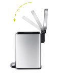 Madison Step Can With Liner - 6L / 1.6 Gal - Stainless Steel