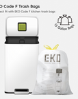 Madison Step Can with Liner – 50L / 13.2 Gal – Matte White