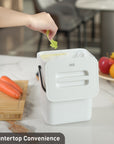 EKO Puro Compost Bin with Lid - White 5L / 1.32 Gal – Countertop Convenience