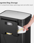 Hudson 75 Liter / 20 Gallon Step Can with Bag Compartment - Matte Black
