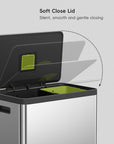 EKO EcoCasa II Step Recycling Can - Dual Compartment 36L+24L – Soft Close Lid - Silent, smooth and gentle closing