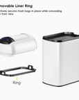 Astro 10L / 2.6 Gallon Slim Sensor Trash Can with Butterfly Lid-Matte White