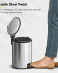 Essentials Serene Step Can - 5L/1.3Gal Stainless Steel