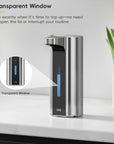 EKO Aroma Pro 13.5 fl oz Touchless Automatic Liquid Soap Dispenser-Chrome Metallic – Transparent Window